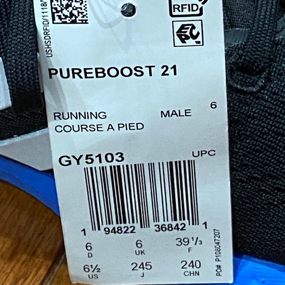 Adidas Pureboost 21 GY5103 men’s running shoes. - Picture 12 of 12